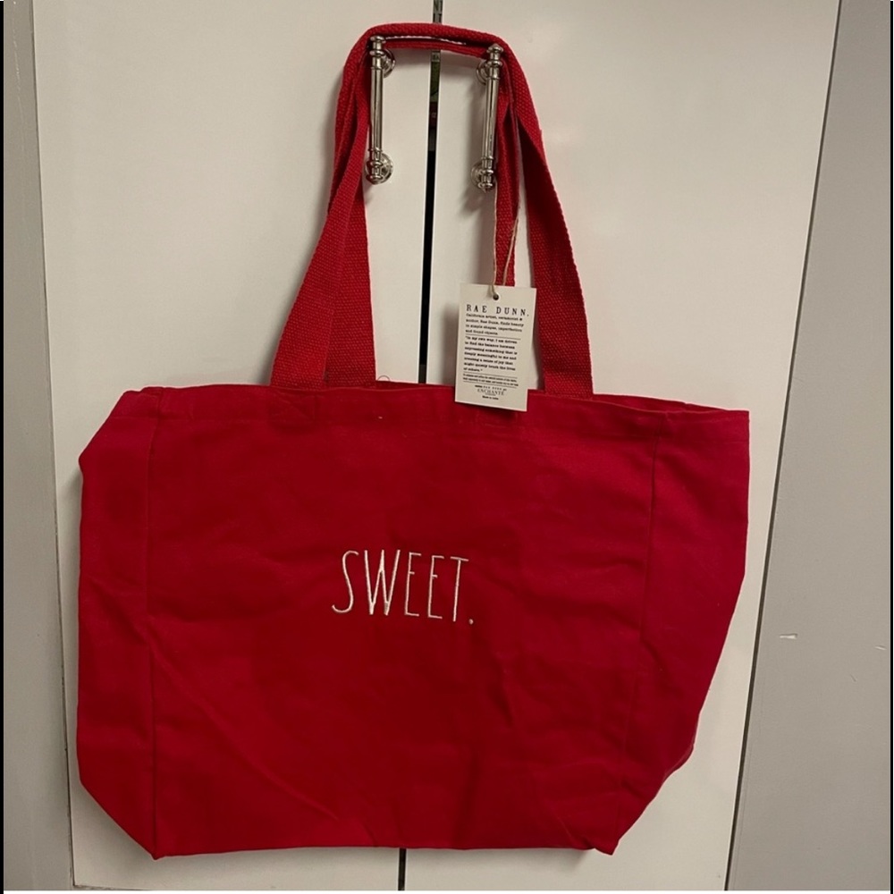 NWT Rae Dunn Large Canvas Bag “SWEET.”
